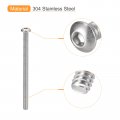 Uxcell 10-24x3-1 2 Button Head Socket Cap Screws 20pcs 304 Stainless Steel Fasteners Hex Bolts Full Thread Drive