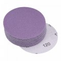 Uxcell 20pcs 3-inch Purple Sanding Discs 120 Grits Hook And Loop Professional Aluminum Oxide Sand Paper Wet Dry Polish For Wood