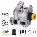 Aluminum Water Pump Assembly Fits For Audi A3 A4 Tt Vw Tiguan Jetta Golf Gti Eos Beetle Cc 2 0t Tsi Replaces 06h121026ab