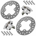 Caltric Front Brake Caliper With Disc And Studs Compatible Honda Fourtrax Rancher Trx420fm 2014-2022
