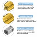 Uxcell Metric Thread Tap M12 X 1 5 H2 Titanium Coated M35 High Speed Steel Straight Flute Screw Milling Machine Taps Threading