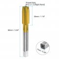 Uxcell Metric Thread Tap M12 X 1 5 H2 Titanium Coated M35 High Speed Steel Straight Flute Screw Milling Machine Taps Threading