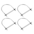 M6 Round U-bolts 4 Sets 89mm 3 5 Inner Width 110mm 33 Length 201 Stainless Steel U-clamp Bolt With Plates Nuts For Automobile 