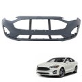 Primed Front Bumper Cover With License Plate Hole Replacement For 2019 2020 Fusion 