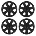 4 Pack 16 In Black Hubcaps Full Wheel Skin Cover Caps With Adjustable Retention System For Most Popular Vehicle Brands 