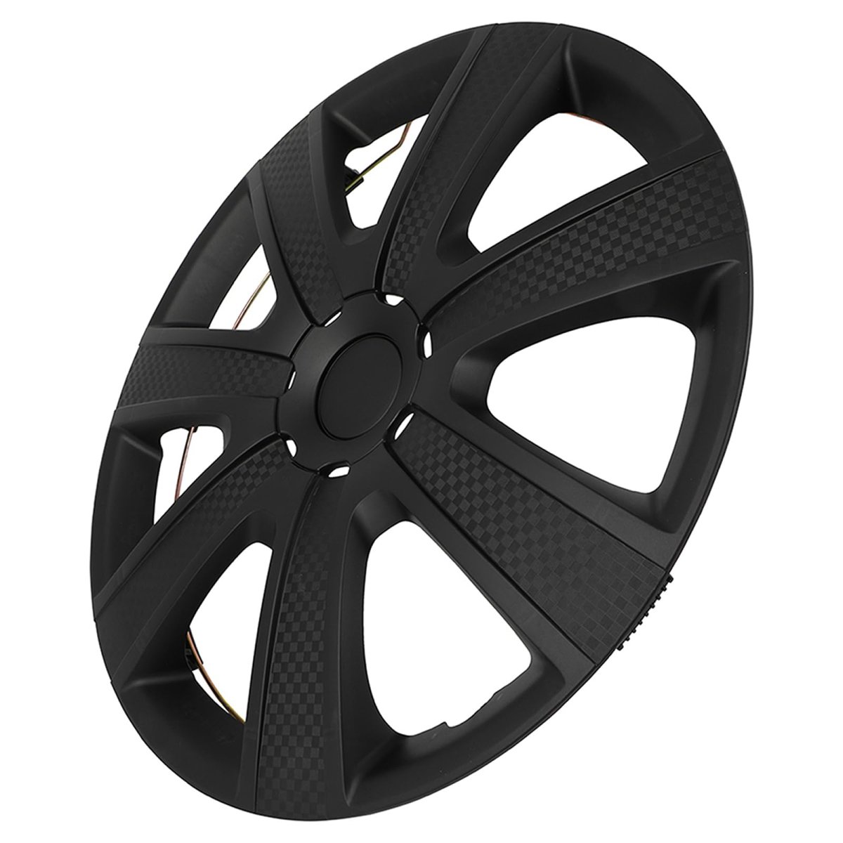 4 Pack 16 In Black Hubcaps Full Wheel Skin Cover Caps With Adjustable Retention System For Most Popular Vehicle Brands