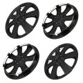 4 Pack 16 In Black Hubcaps Full Wheel Skin Cover Caps With Adjustable Retention System For Most Popular Vehicle Brands