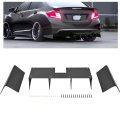 Rear Bumper Diffuser For 2012-2015 Honda Civic Sedans Coupe Lower Lip Spoiler Valance Splitter Body Kit Black Plastic
