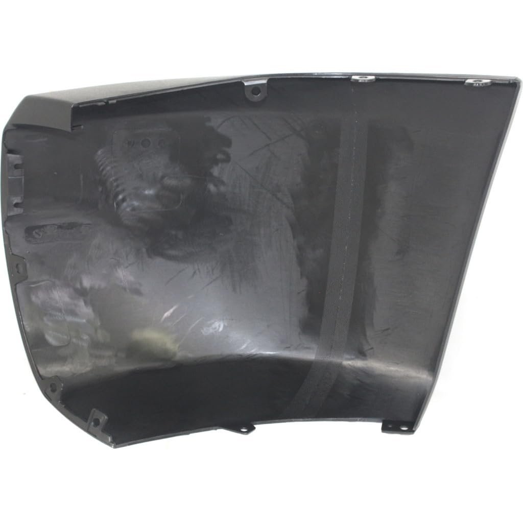 Front Bumper End Passenger Side For Chevy Silverado 1500 2007 To 2013 Textured Black Plastic Replacement Gm1005146