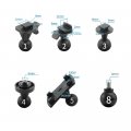 Sslhong Car Suction Cup For Dash Cam Holder With 6 Types Adapter Black