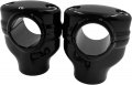Motorcycle Black 2 Risers 1 25 Handlebar Top Clamps For H-d Dyna Fat Bob Wide Glide P N Tghd-hbs014-bk 