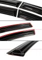 Premium Aero M Style 3d Wavy Black Window Visor Rain Guard Deflector Compatible For 2014-2022 Infiniti Q50