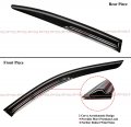 Premium Aero M Style 3d Wavy Black Window Visor Rain Guard Deflector Compatible For 2014-2022 Infiniti Q50