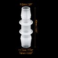 X Autohaux 4 Pcs 7 16 To 3 8 I Shaped Hose Barb Barbed Tube Pipe Fitting Pp Translucent For Car