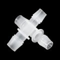 X Autohaux 4 Pcs 7 16 To 3 8 I Shaped Hose Barb Barbed Tube Pipe Fitting Pp Translucent For Car