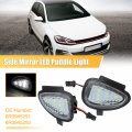 X Autohaux 1 Pair Side Mirror Puddle Light Led Lamp Left And Right White Fit For Volkswagen Golf 6 Gti 2009-2013