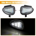 X Autohaux 1 Pair Side Mirror Puddle Light Led Lamp Left And Right White Fit For Volkswagen Golf 6 Gti 2009-2013