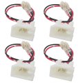 4-pack Car Door Speaker Wiring Harness Adapter Connector Plugs For 2002-2017 Mitsubishi Lancer Evolution