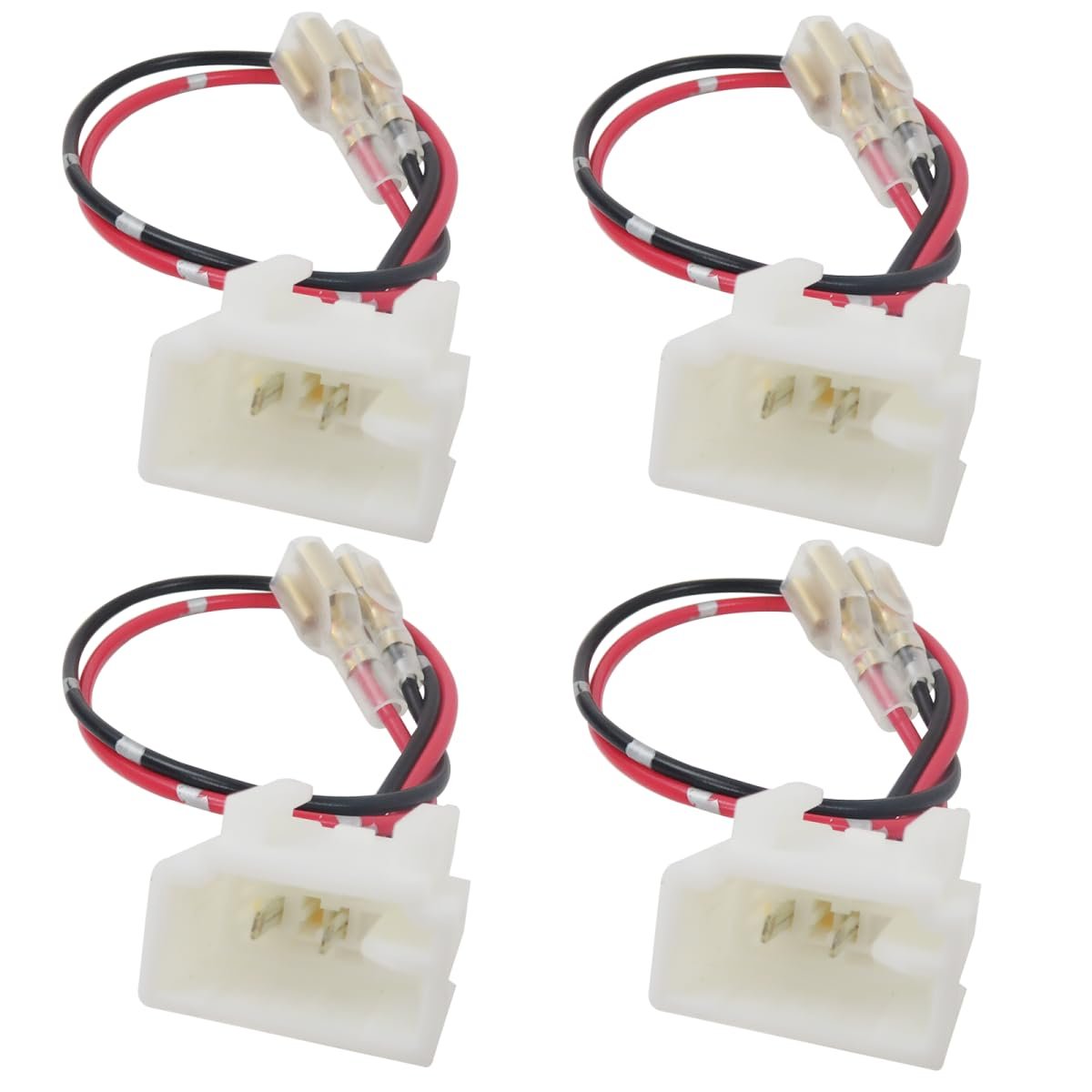 4-pack Car Door Speaker Wiring Harness Adapter Connector Plugs For 2002-2017 Mitsubishi Lancer Evolution