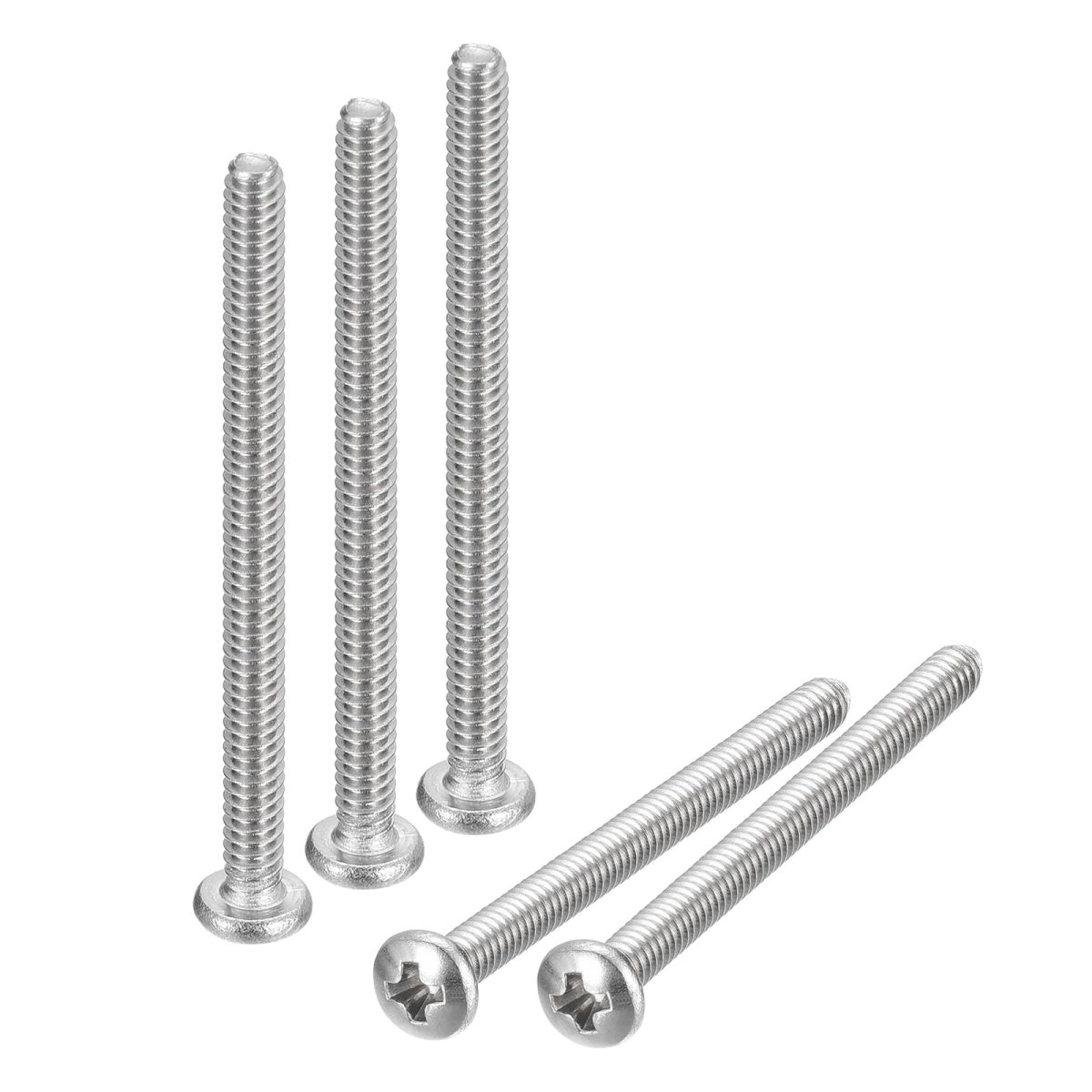 4-40x1-5 8 Pan Head Machine Screws 304 Stainless Steel Screw Phillips Drive Fully Threaded Bright Finish Pack Of 20