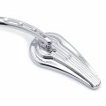 Httmt Mt382d- Chrome Raindrop Side Mirrors For H-d 1982-later All Models Except Vrscf 2014-later Flhtkse Flhrse6 Flhr And Flhrc