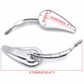 Httmt Mt382d- Chrome Raindrop Side Mirrors For H-d 1982-later All Models Except Vrscf 2014-later Flhtkse Flhrse6 Flhr And Flhrc