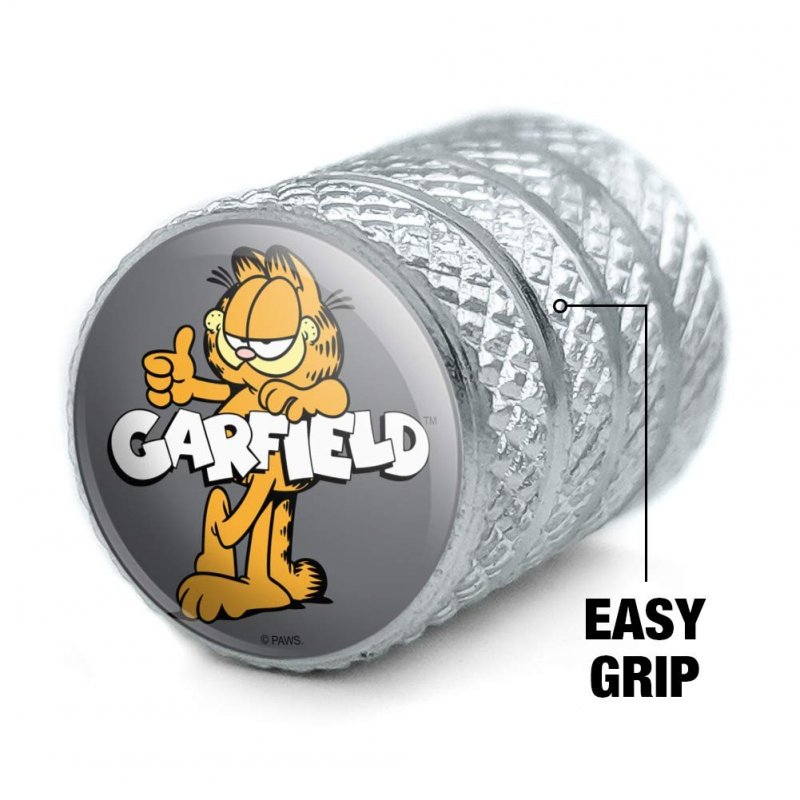 Garfield With Logo Tire Rim Wheel Aluminum Valve Stem Caps Set Of 4 Fits Schrader Valves For Cars Trucks And Vans 0 55 In Tall