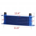 G-plus Black Engine Oil Cooler Kit 7 Row An10 Compatible With Bmw Mini Cooper S Turbo R56 2006-2012 Aluminum