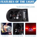 Ocpty Tail Light Assembly Pair Replacement For 2007-2014 Toyota Fj Cruiser