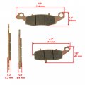 Caltric Front Rear Sintered Brake Pads Compatible With Suzuki Vl1500 Vl1500t Intruder 2002 2003 2004