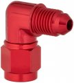 Ft-1-9008-04-rd An4 1 4 In Male Female 90 Degrees Bulkhead Flare Aluminum Fitting Red Finish Universal Fit 