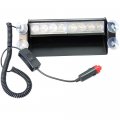 Hqrp 8 Led Dash Strobe Fog Flash Emergency Warning Lights Red White With 4 Suction Cups Plus Coaster 