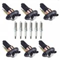Topteng 6x Ignition Coils Spark Plugs Uf303 12568062 For Gmc Canyon L4 2 8l L5 3 5l 20-2006 Envoy L6 4 2l 2002-2005 Buick
