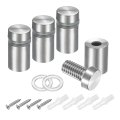 4pcs Sign Standoff Screws 15 32 X 25 Stainless Steel Wall Mount Hardware Advertising Glass Nail For Acrylic Panel Picture Frame 