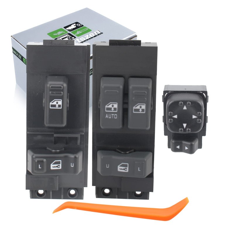 Partszen Window Master Switch Control And Mirror For Sierra Silverado 1500 2500 3500 2000 2001 2002