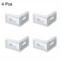Uxcell 29mmx29mmx18mm Metal Plastic L Shaped Angle Bracket Shelf Corner Brace Plate Brown Pack Of 4