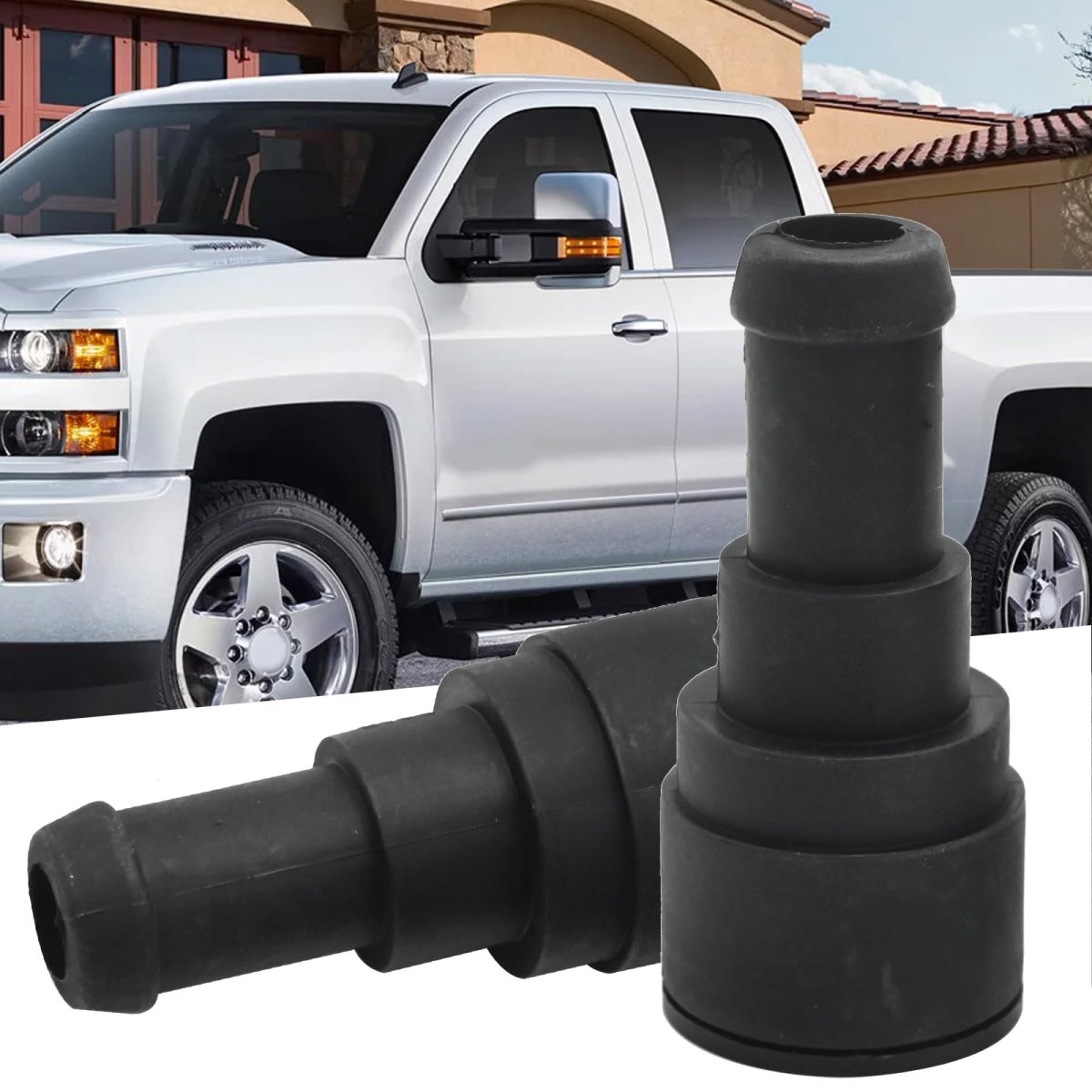 Hoypeyfiy 2 Set 15032062 Heater Core Coolant Hose Connector Replacement For Chevrolet Silverado Gmc Sierra Cadillac Escalade
