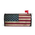 Wamika July 4th Independence Day Usa American Flag Welcome Magnetic Mailbox Post Box Cover Wraps Standard Size 20 8 L X 18 W 