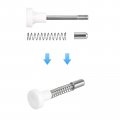 Uxcell Plunger Latches 6x50mm 0 24x1 97inch Steel Spring-loaded Bolt Latch Spring Pin For Furniture Door Bed 8pcs