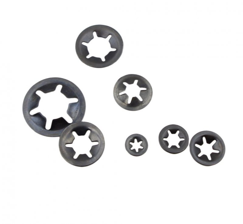 Hvazi 285pcs Metric M3 M4 M5 M6 M8 M10 M12 Internal Tooth Starlock Washers Assortment Kit External Push Rings On