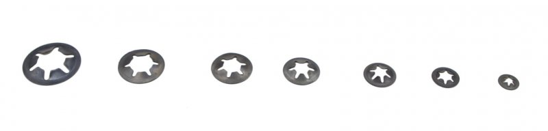 Hvazi 285pcs Metric M3 M4 M5 M6 M8 M10 M12 Internal Tooth Starlock Washers Assortment Kit External Push Rings On