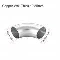 Uxcell Stainless Steel 304 Pipe Fitting Long Radius 90 Degree Elbow Butt-weld 7 8-inch Od 0 85mm Thick Size 5pcs
