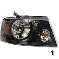 Aftermarket Fits 04-08 F150 Right Passenger Headlamp Assembly W Black Bezel