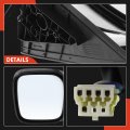 A-premium Driver Side Power Door Mirror Compatible With Mitsubishi Montero 2001-2006 Heated Manual Folding Black And Chrome