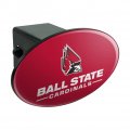 Ball State Primary Logo Oval Tow Hitch Cover Trailer Plug Insert 2