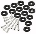 Universal 15 Piece M6 Engine Bay Jdm Billet Aluminum Dress Up Fender Washer Black 