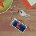 Graphics More Rectangle University Of Mississippi Primary Logo Keychain In Chrome Plated Metal