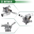 Motoforti Engine Coolant Thermostat Housing Assembly For Jeep Cherokee 2014-2021 Metal 816-194 Silver Tone
