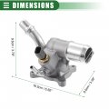 Motoforti Engine Coolant Thermostat Housing Assembly For Jeep Cherokee 2014-2021 Metal 816-194 Silver Tone