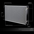 Dna Motoring Oem-ra-2891 Factory Style Aluminum Core Radiator For 06- Rav4 At6-3 8 W X 15-13 16 H 7 8 D 1-1 2 Inlet 2 Outlet
